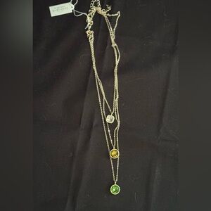Park Lane Opheilia 3 layered 3 Gem stone necklace